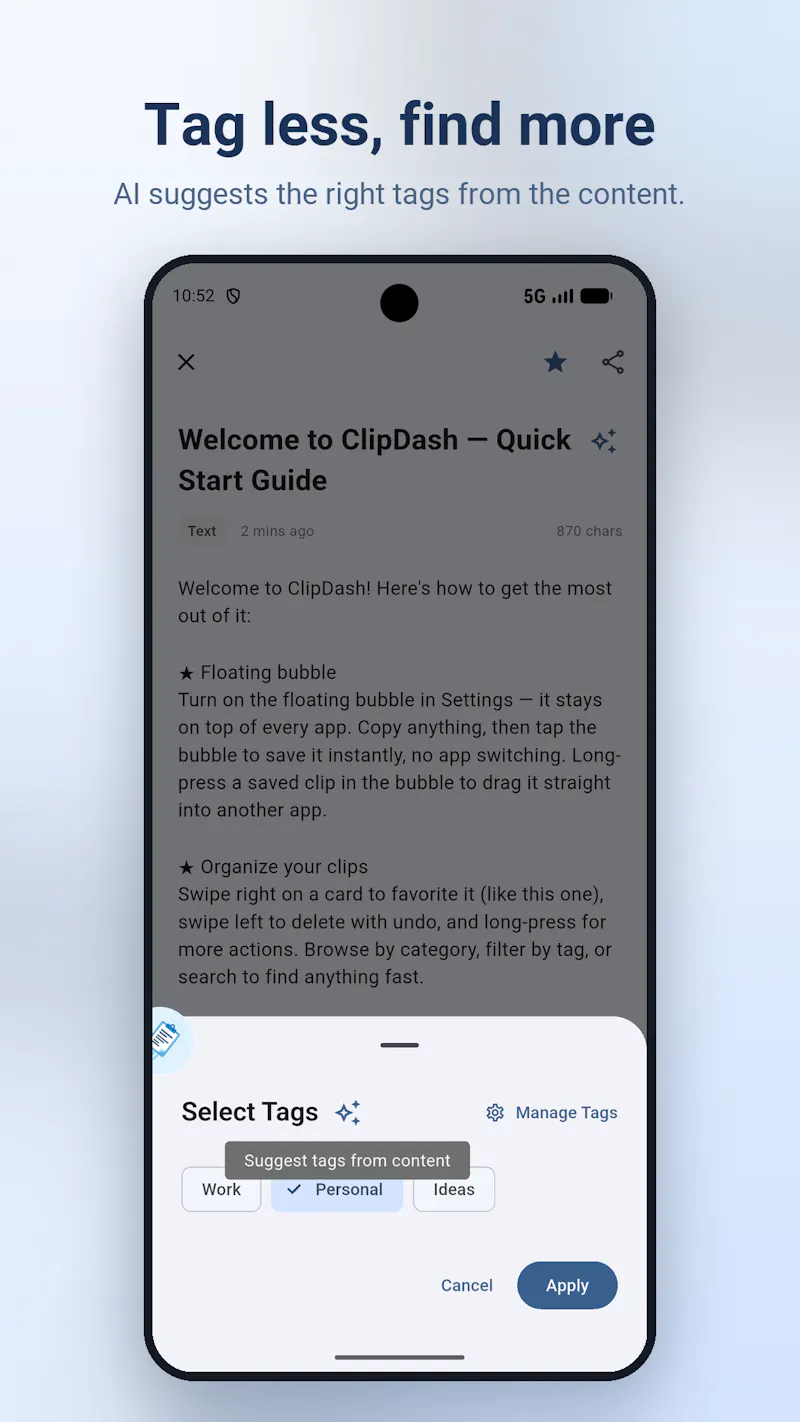 ClipDash: AI Clipboard Manager screenshot 4