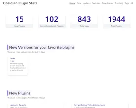 Obsidian Plugin Stats gallery image