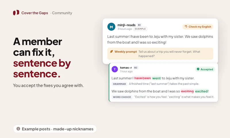 Cover the Gaps Community screenshot 3