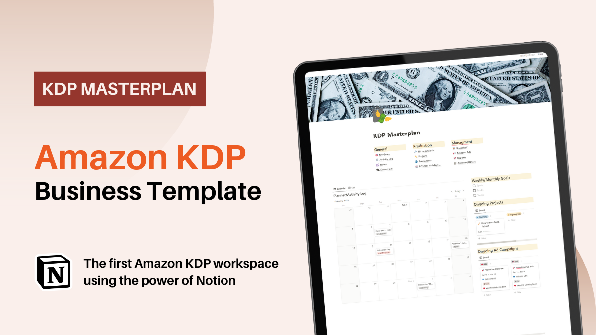 وسائط KDP Masterplan - مساحة عمل شاملة لإدارة أعمال Amazon KDP الخاصة بك 1