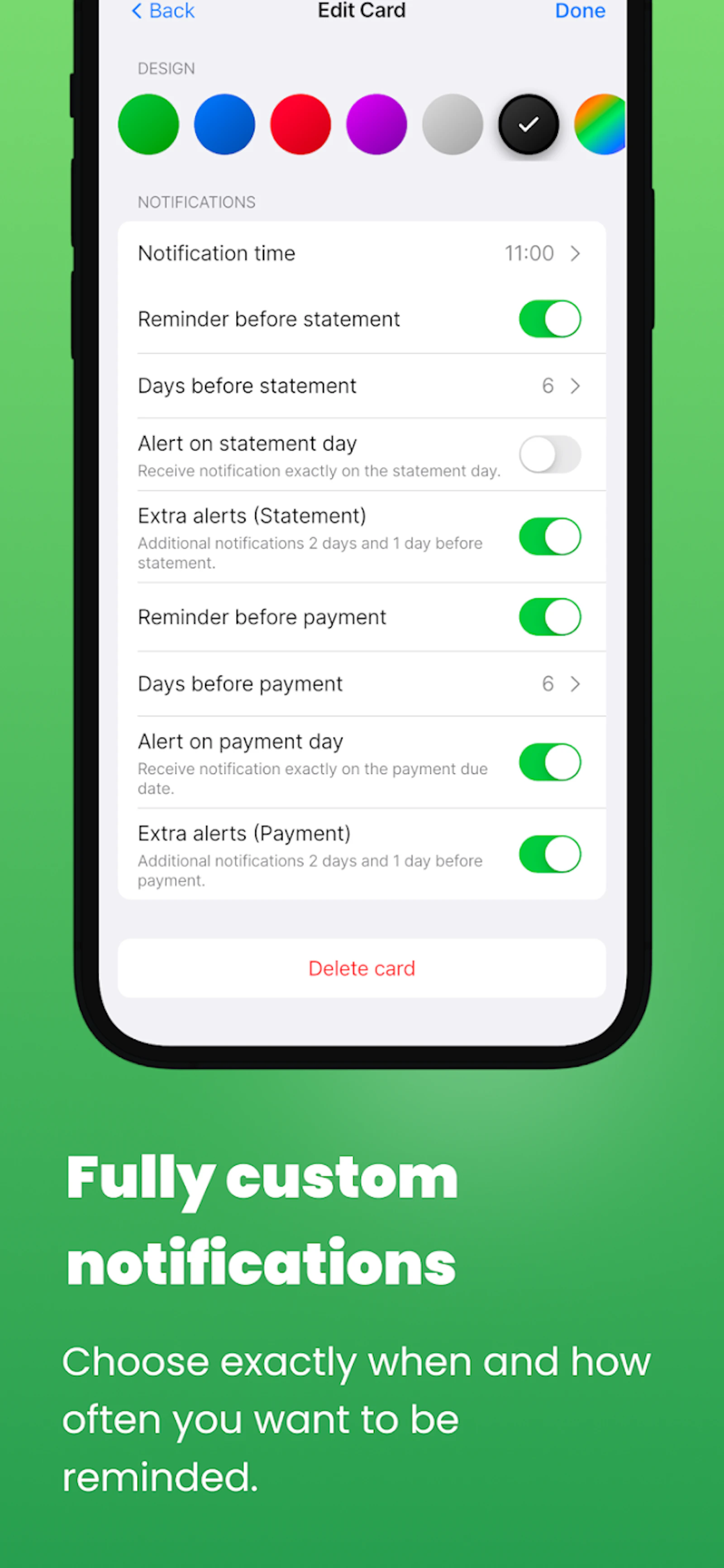 Credit Card Reminder screenshot 4