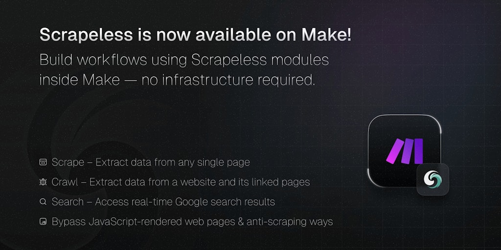 Scrapeless–Make.com Integrations