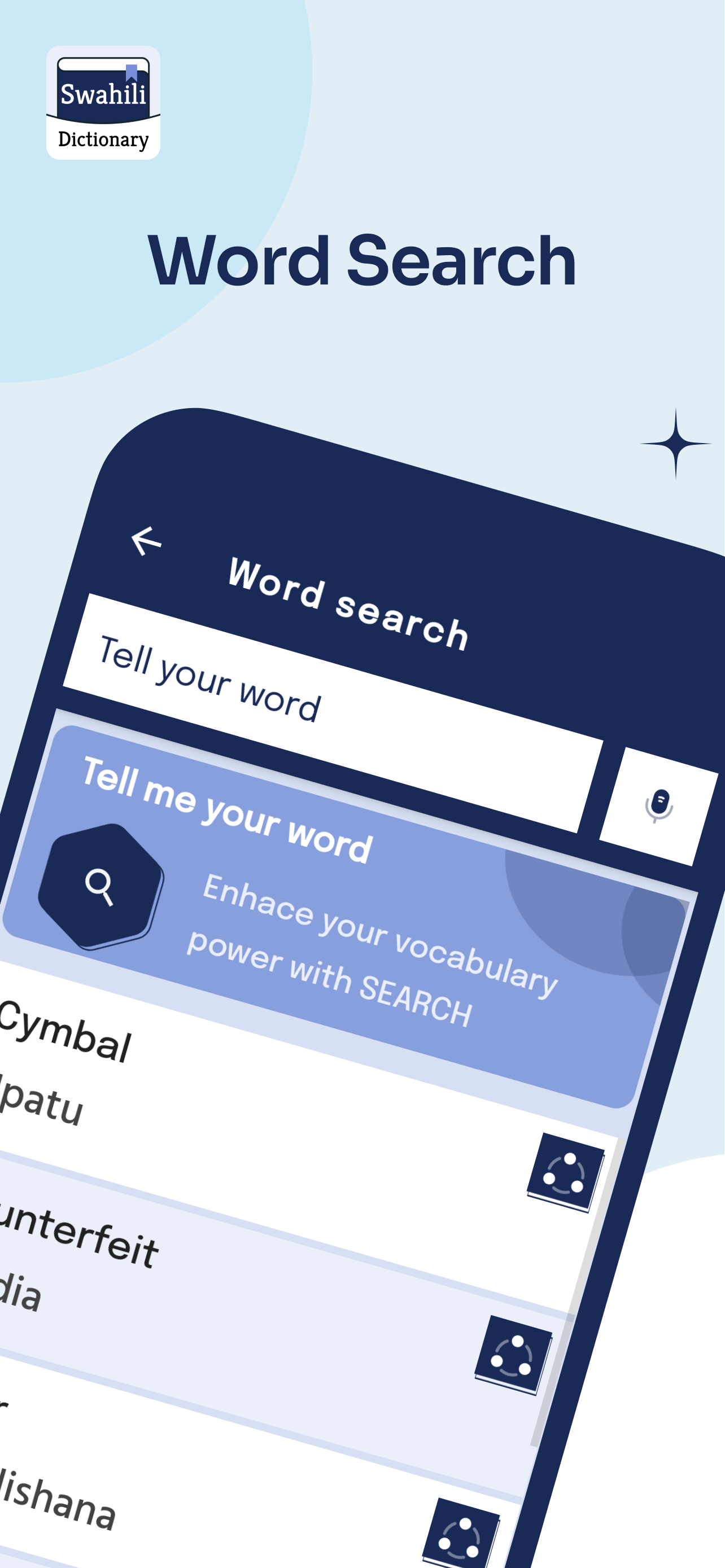 Média Dictionnaire anglais à swahili - Déverrouillez la beauté et le dynamisme de l'application de dictionnaire swahili. 6