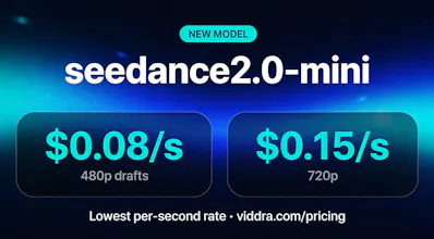 Viddra — One API, 20Video Models gallery image
