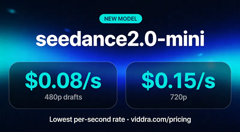 Viddra — One API, 19 Video Models screenshot 1