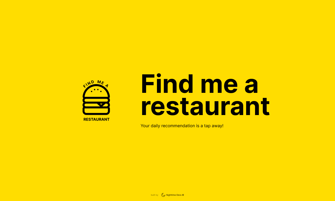 startuptile Find Me a Restaurant-Your daily recommendation is a tap away