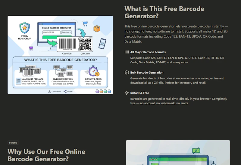 Free Barcode Generator Online screenshot 2