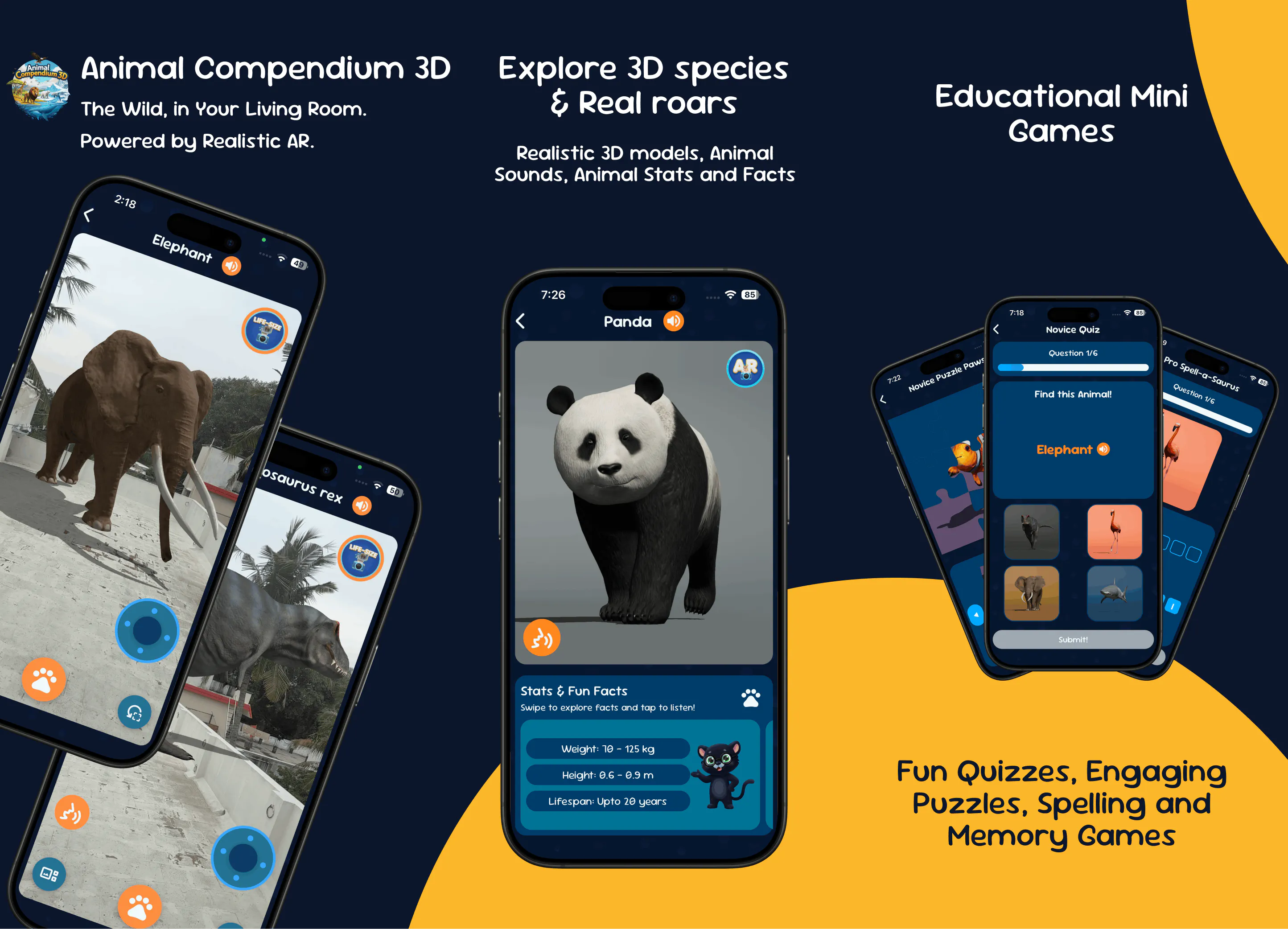 Animal Compendium 3D: Kids AR gallery image