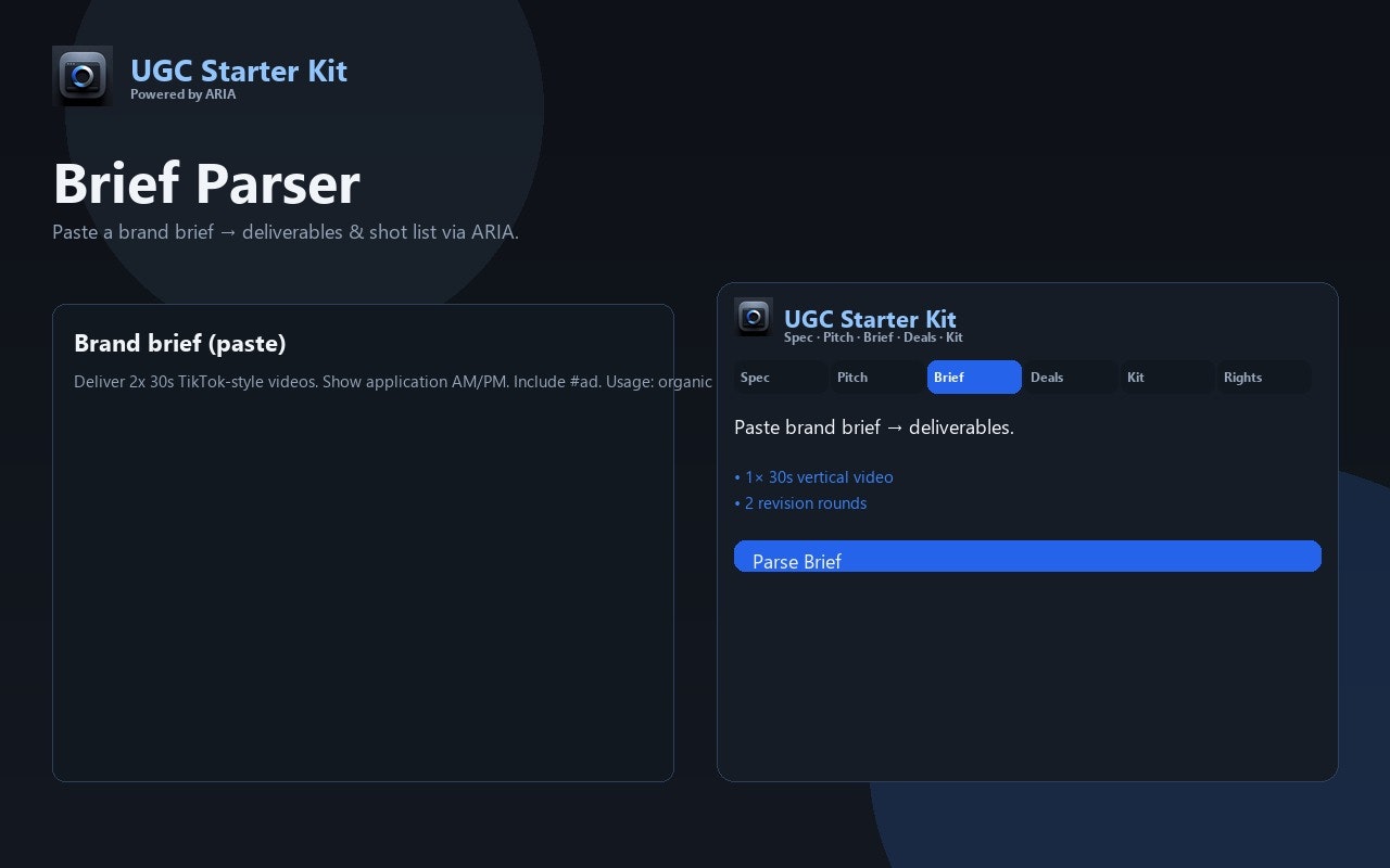 CreatorSense UGC Starter Kit gallery image