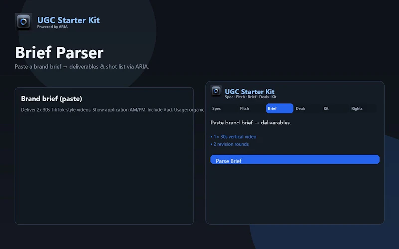 CreatorSense UGC Starter Kit screenshot 4