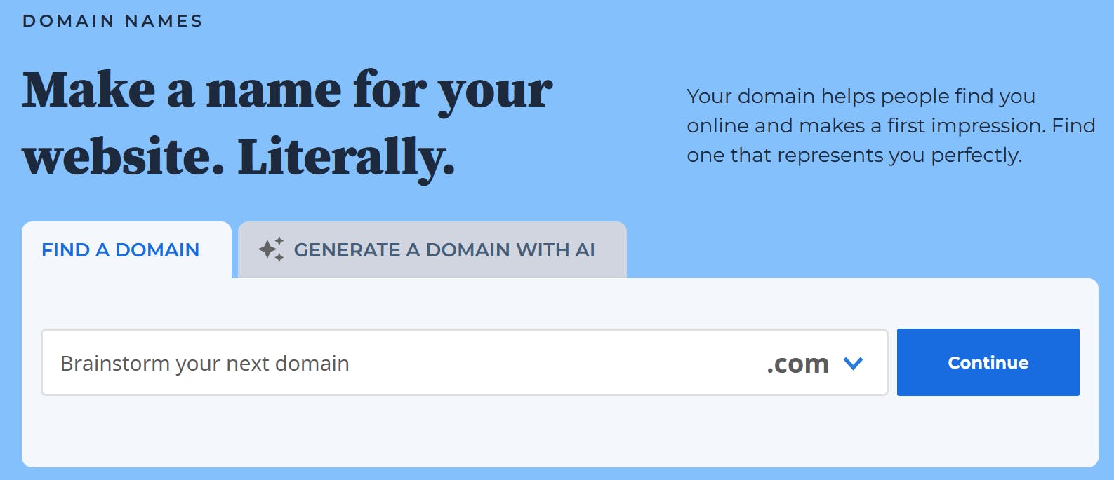 Bluehost's Domain Name Generator media 1