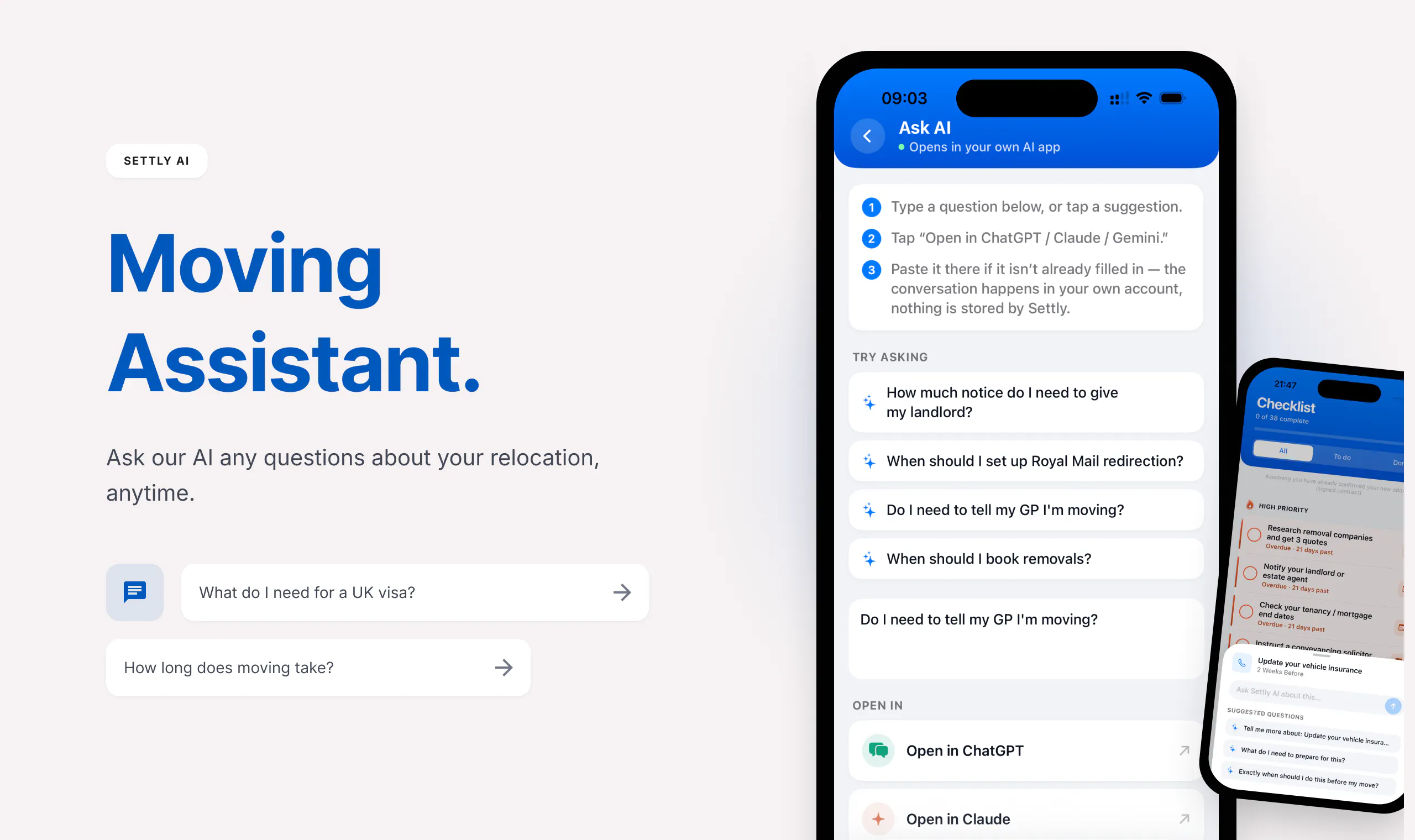 Settly App - UK Moving Planner gallery image