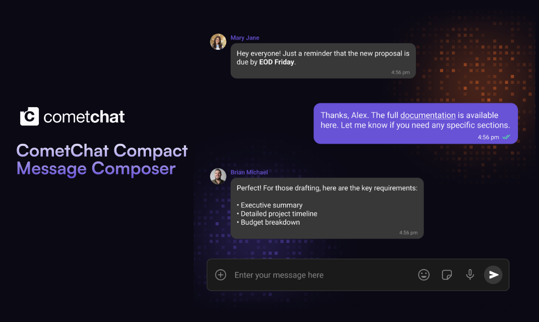 Compact Message Composer by CometChat gallery image