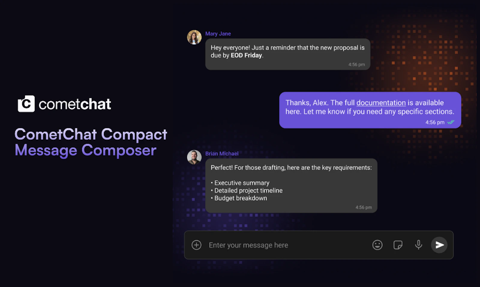 Compact Message Composer by CometChat screenshot 1