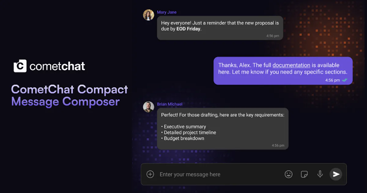Compact Message Composer by CometChat