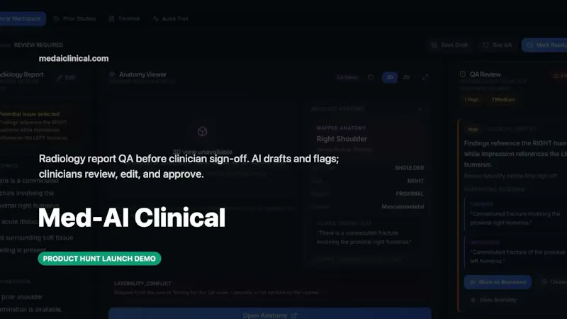 Med-AI Clinical Intelligence screenshot 1 (video preview)