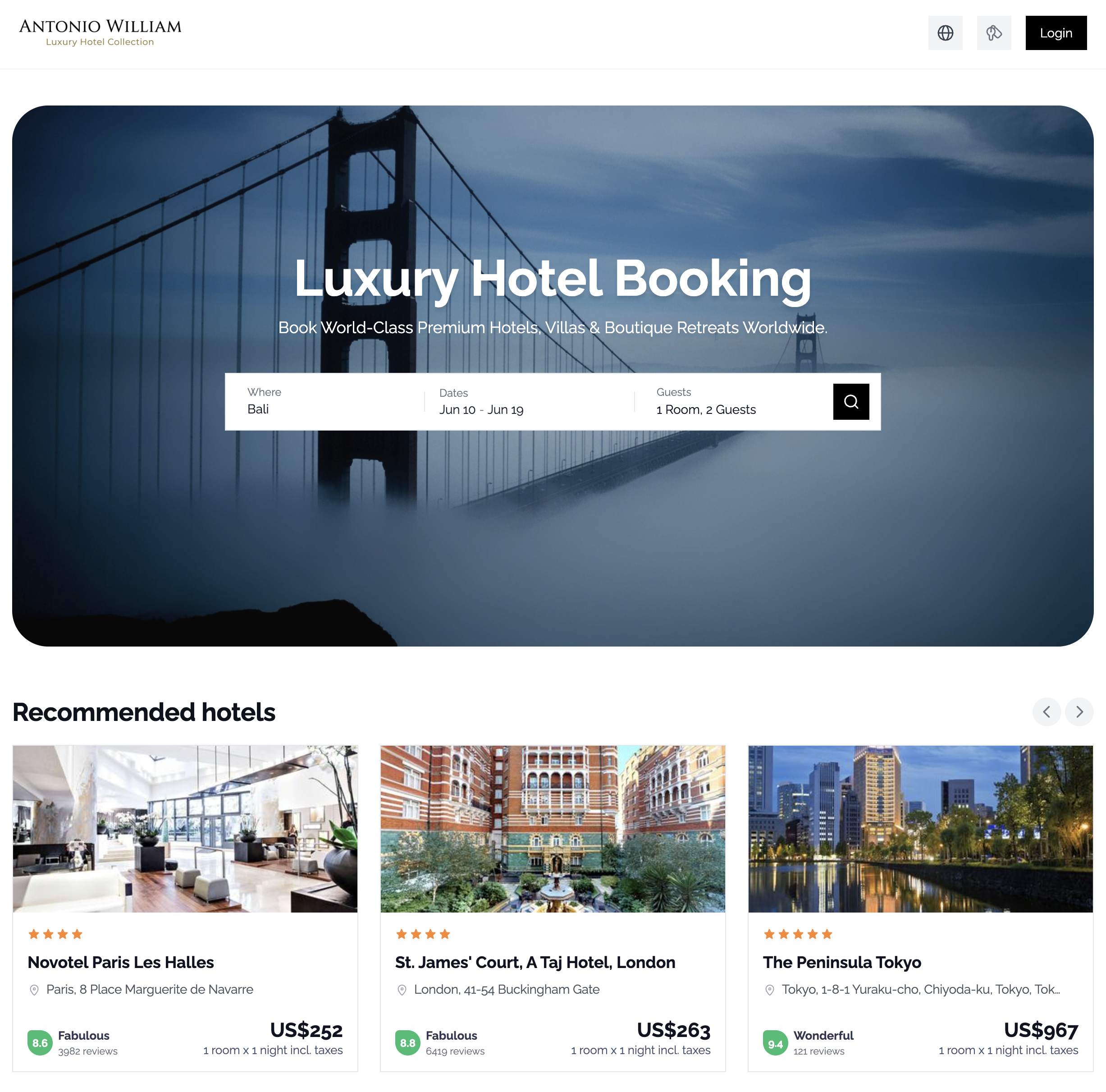 Antonio William - Main product screenshot demonstrating key features and user interface