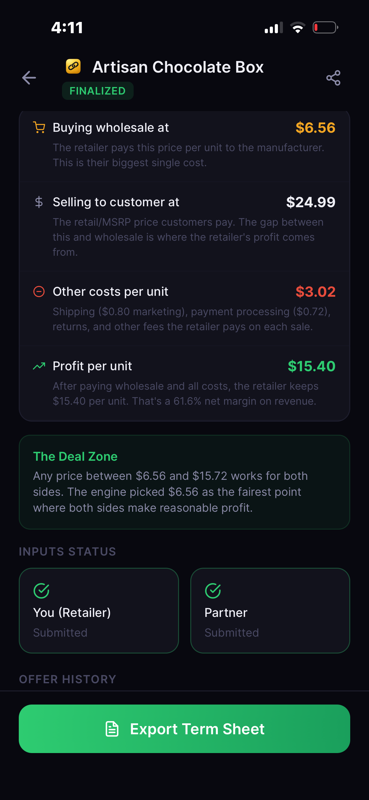 BridgeADeal - Screenshot 2 showing product features and functionality