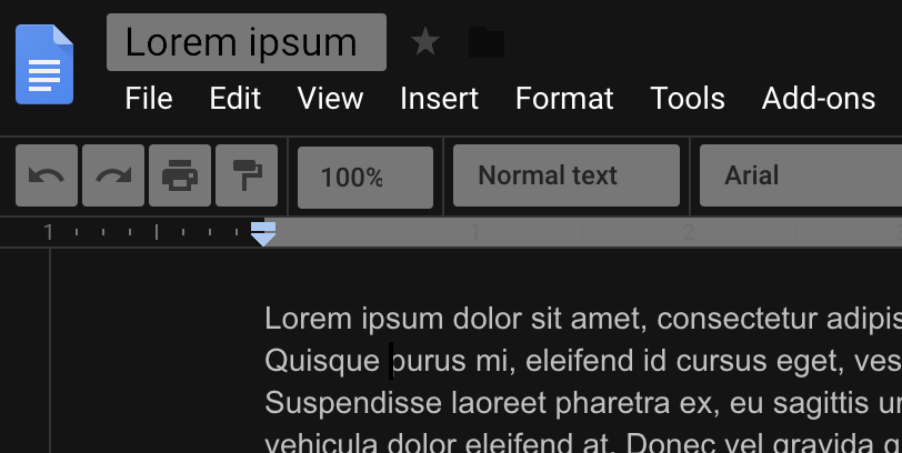 Google addons dark google