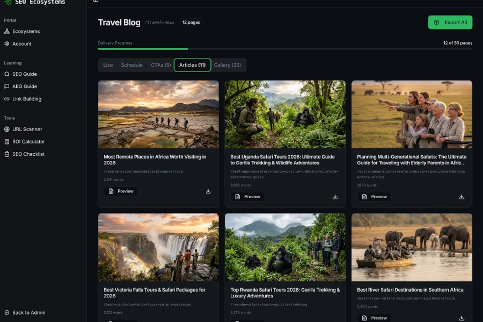 SEO Ecosystems screenshot 2
