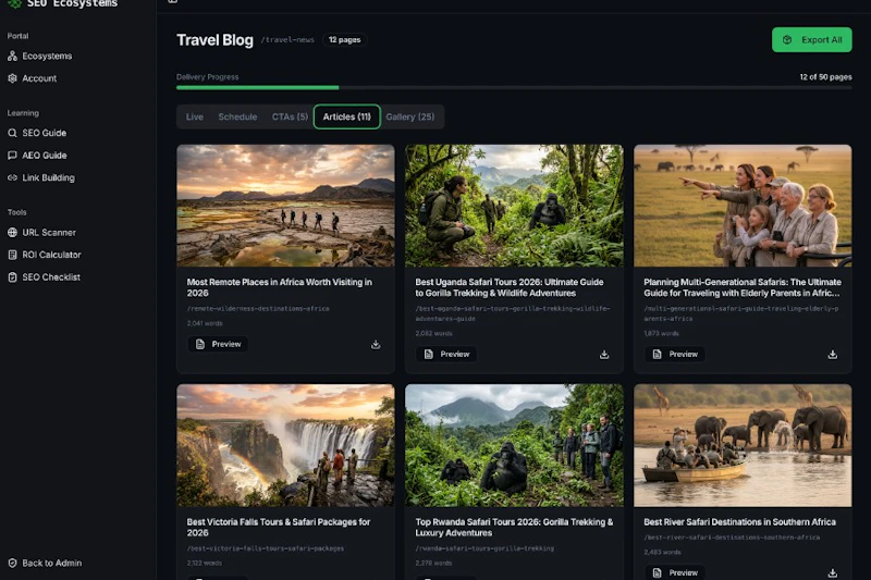 SEO Ecosystems screenshot 2