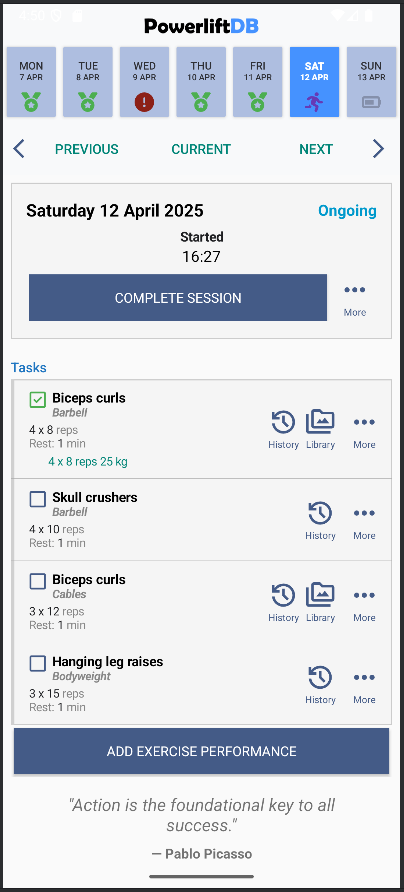 PowerLiftdb Krafttraining App - Einfache Trainingsverfolgung für ernsthafte Lifter Medien 2
