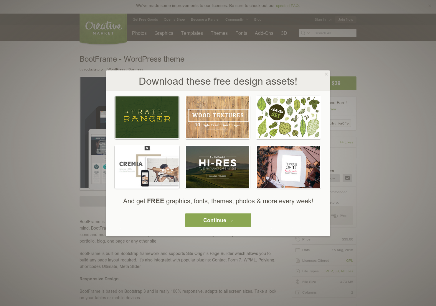 BootFrame - WordPress theme