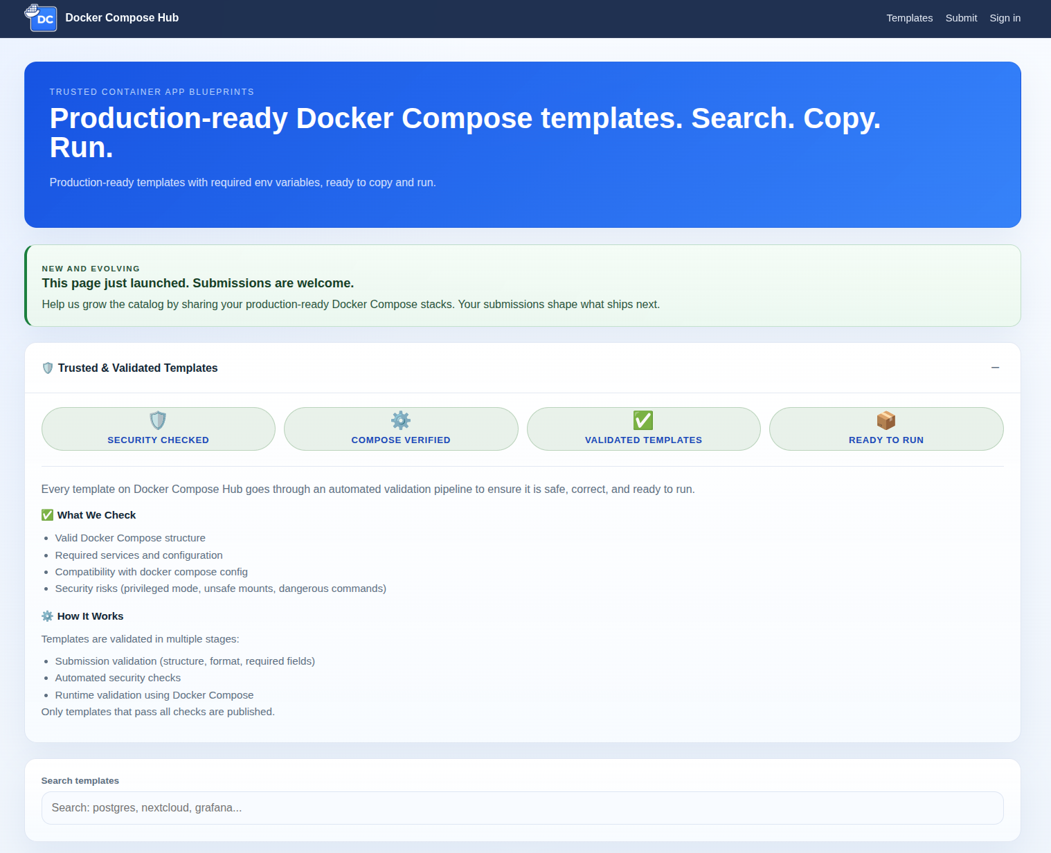 Docker Compose Hub gallery image