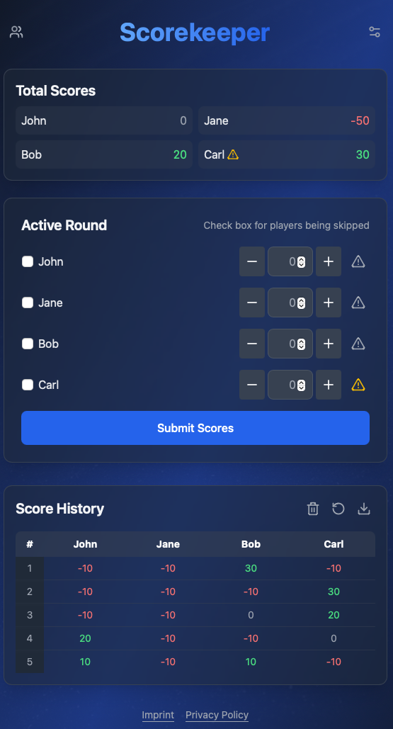 Eenvoudige scorekeeper - De slimme manier om uw kaartspelscores bij te houden media 4