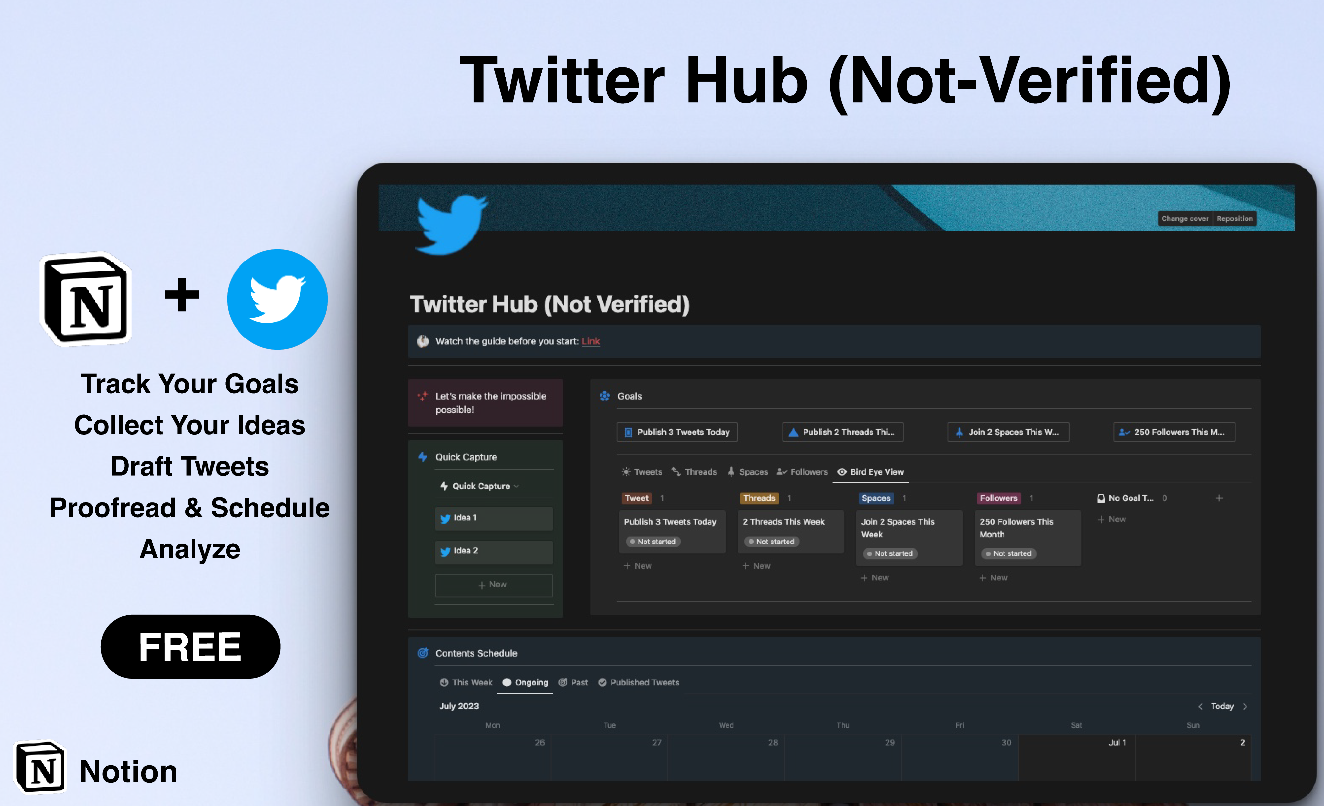 Twitter Hub - Draft, Proofread, and Schedule your Tweets & Threads media 1