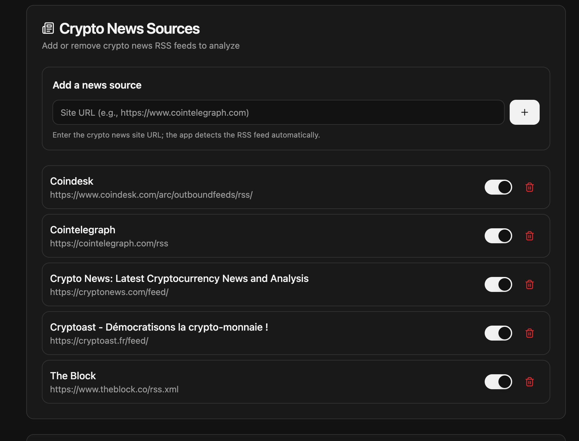 Crypto Daily Brief - Main product screenshot demonstrating key features and user interface