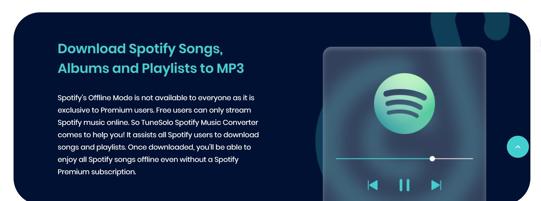 Tunesolo Spotify Music Converter - Преобразование любых аудиофайлов и наслаждаться любимой музыкой в ​​автономном режиме медиа 2