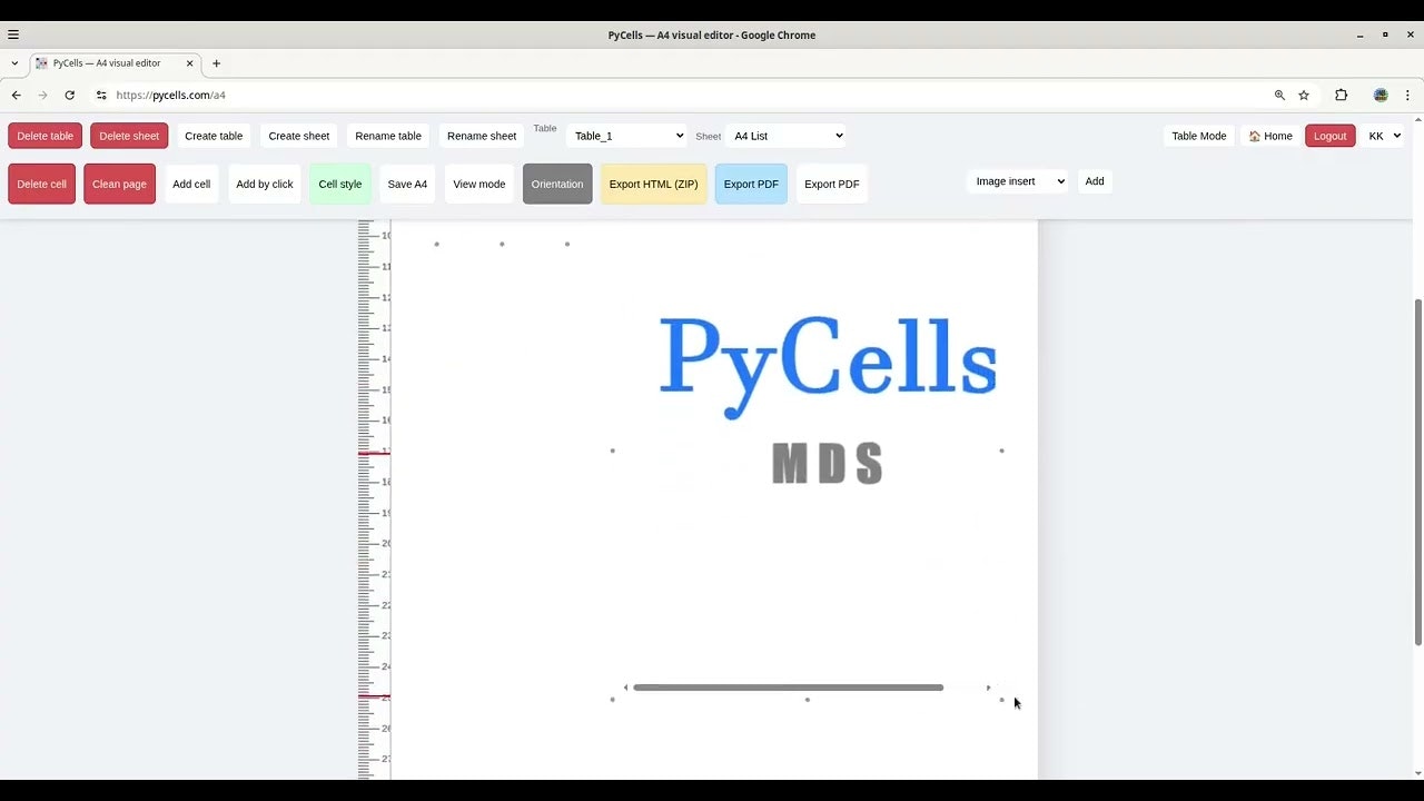 PyCells Tables & A4 PDF creator gallery image