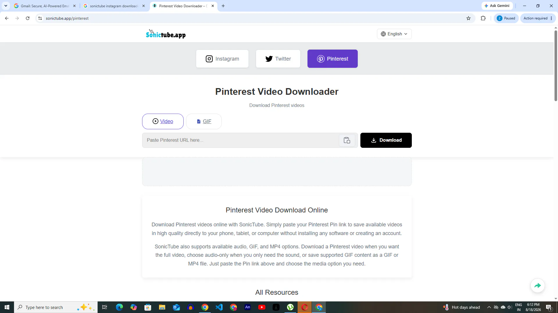 SonicTube – Pinterest Video Downloader gallery image