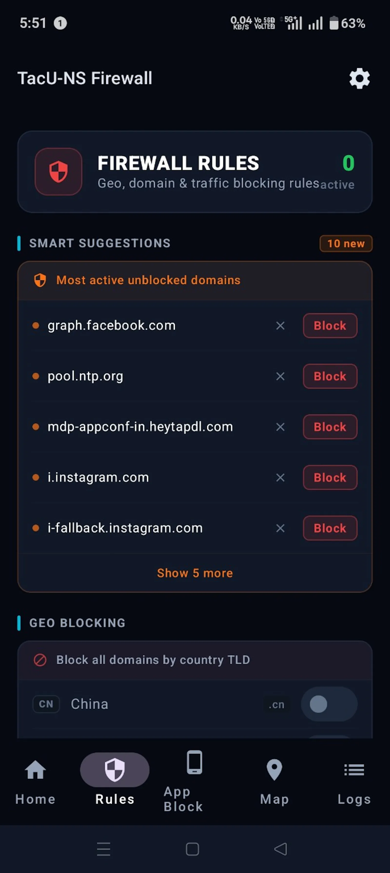 TacUNS Firewall screenshot 4