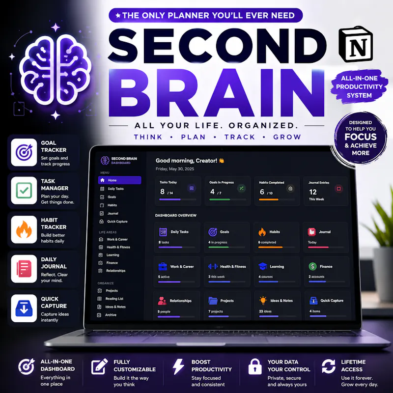 The Second Brain Notion System screenshot 2