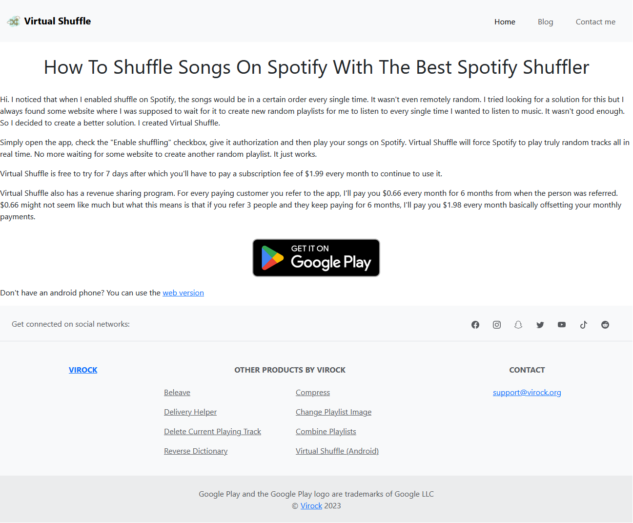 Virtual Shuffle - Android -App, die Spotify zwingt, wirklich zufällige Tracks zu spielen Medien 2