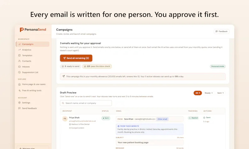 PersonaSend screenshot 4