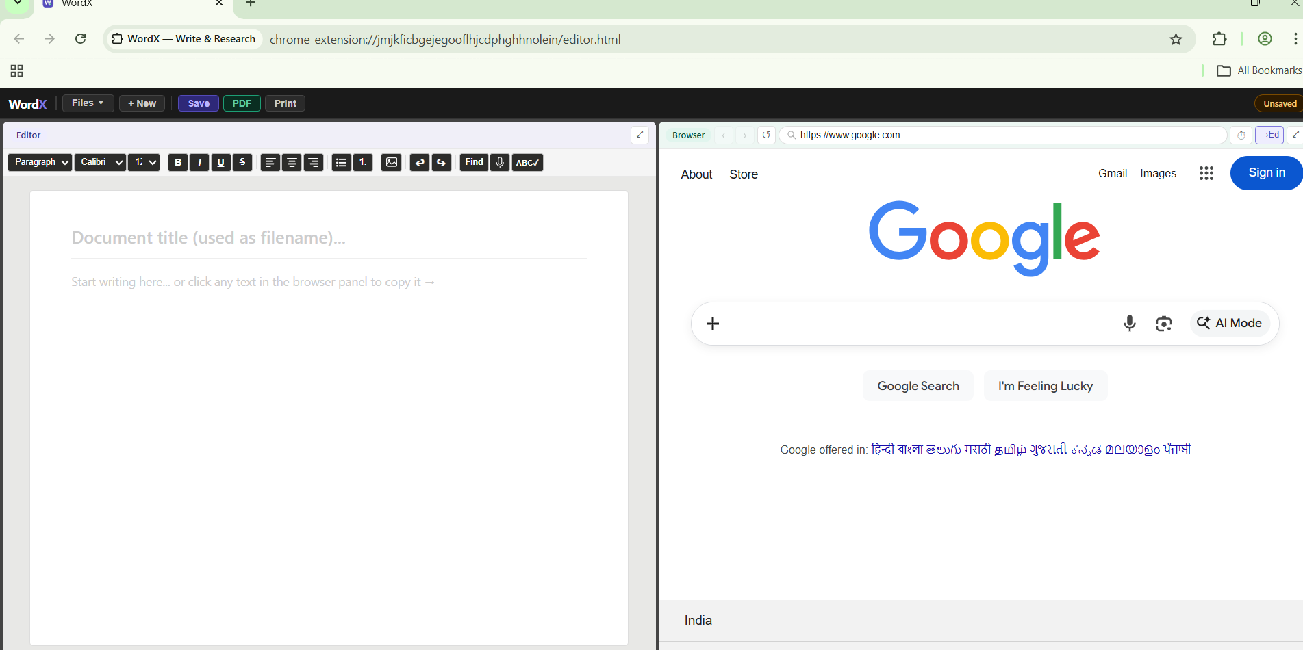 WordX--Write and Research (side by side) gallery image