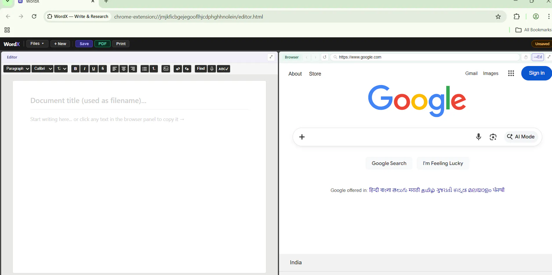 Banner del producto WordX--Write and Research (side by side)