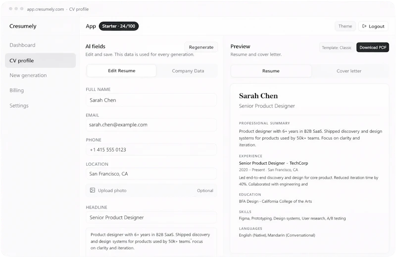 Cresumely screenshot 4