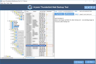 Aryson Thunderbird Backup Tool gallery image