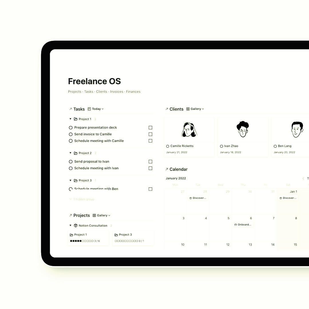 Notion Freelance OS gallery image