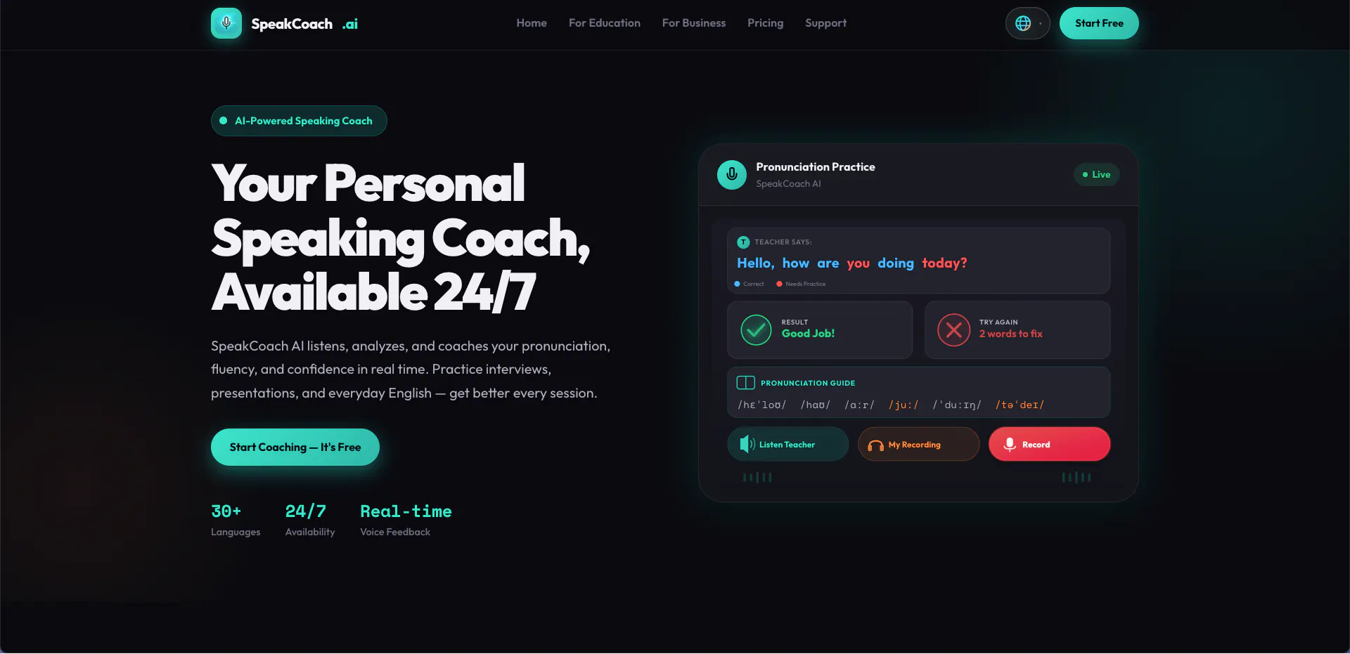 SpeakCoach AI - 24/7 AI Speaking Partner gallery image