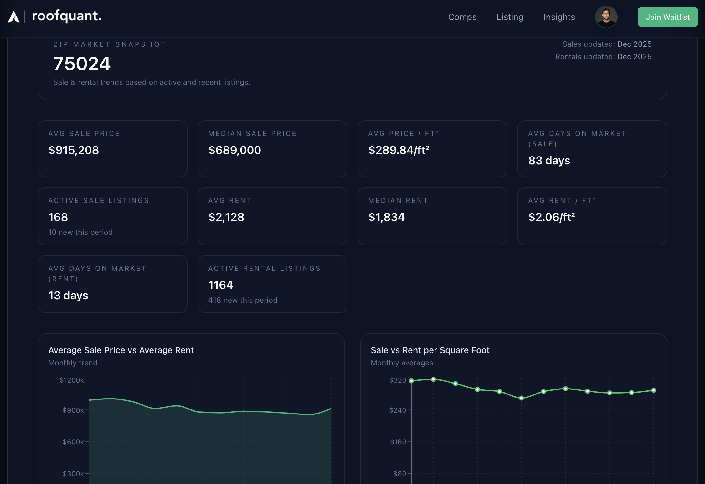 RoofQuant - Screenshot 2 showing product features and functionality