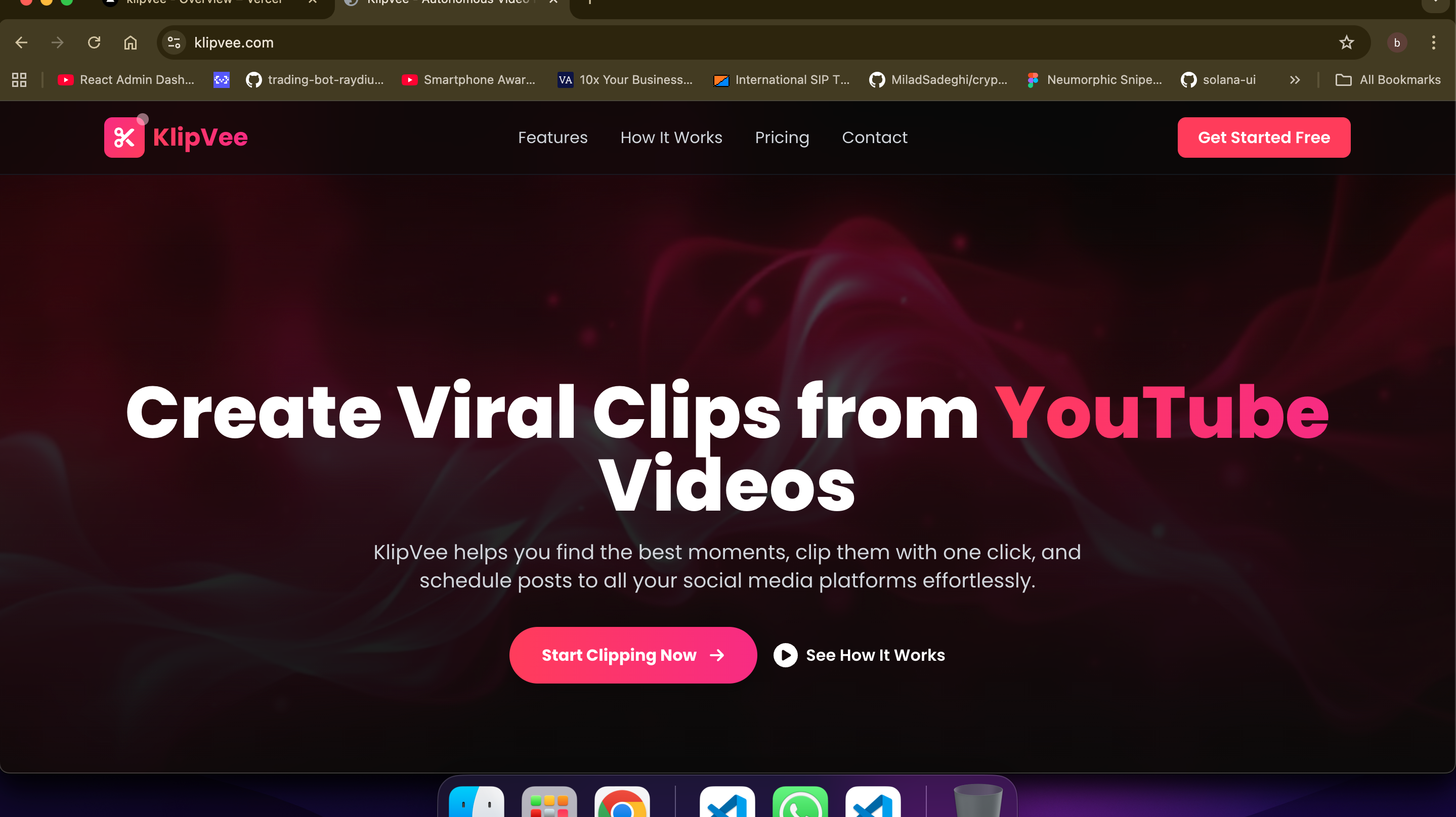 KlipVee - Main product screenshot demonstrating key features and user interface