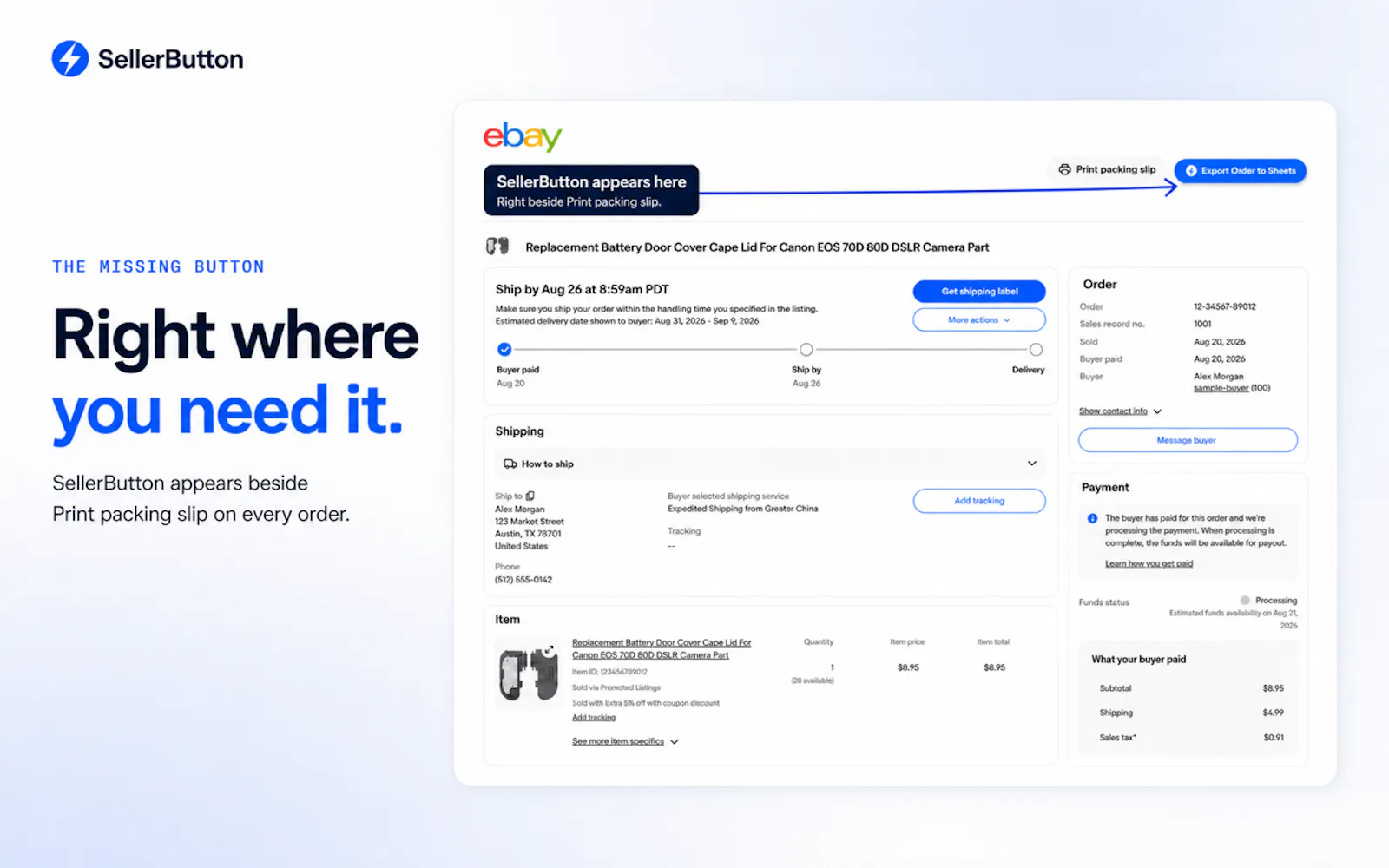 SellerButton screenshot 3