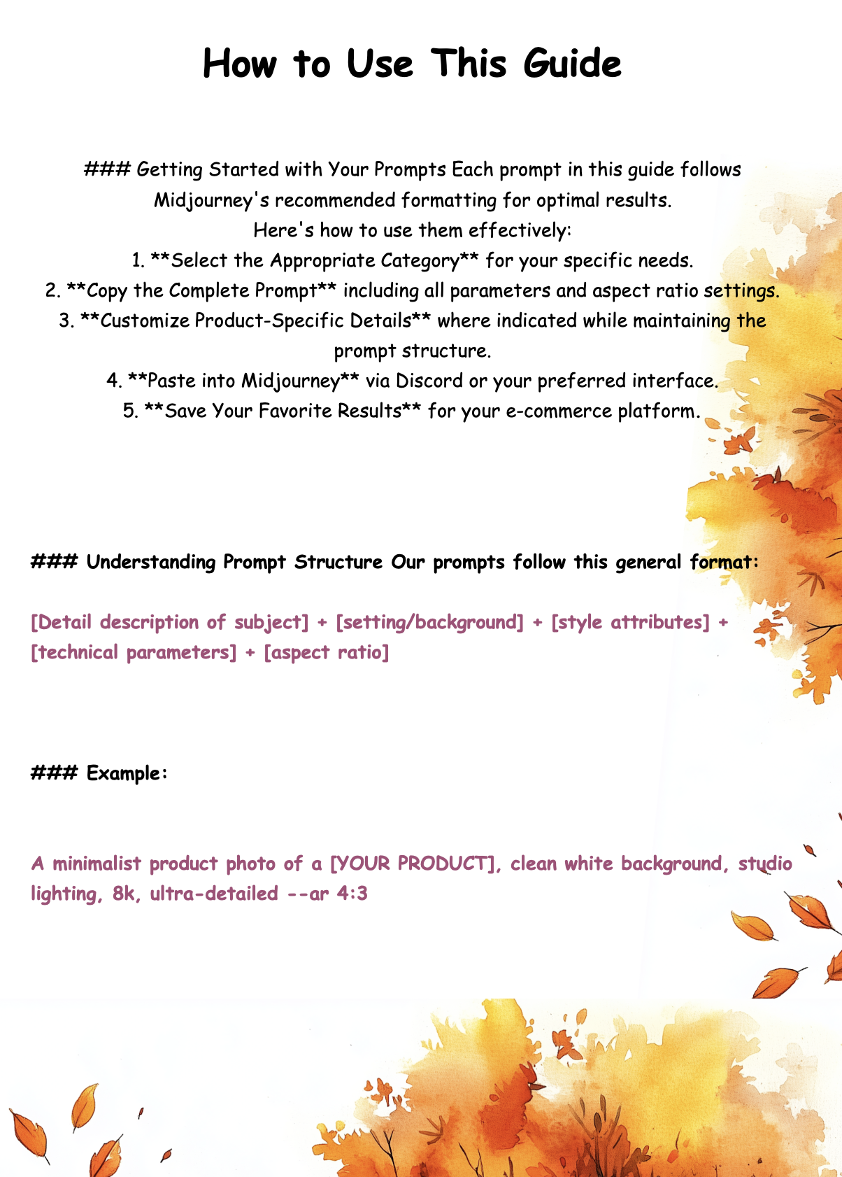 500 Midjourney Prompts for E-com Brands media 1