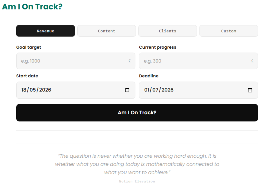 Am I On Track? Tracker gallery image