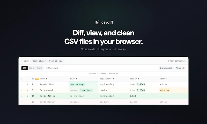 csvdiff.app screenshot 1